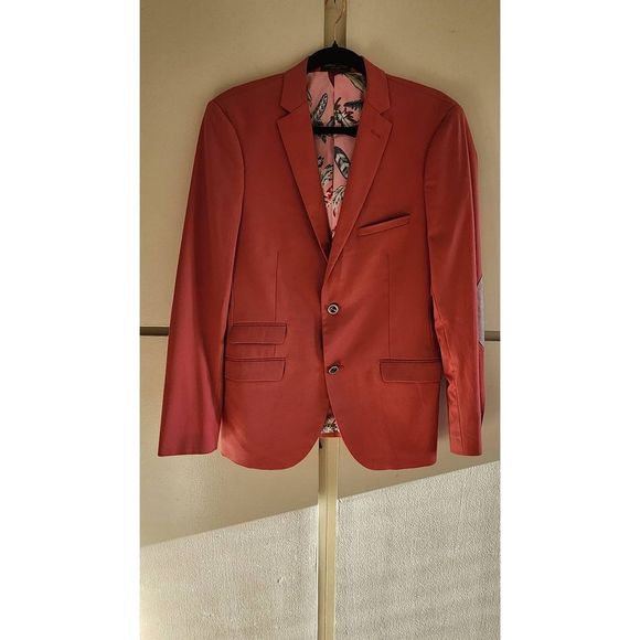 Paisley and Gray Coral SB Two Button Sportcoat w/Elbow Patches, Fully Lined, Cla - Picture 1 of 12